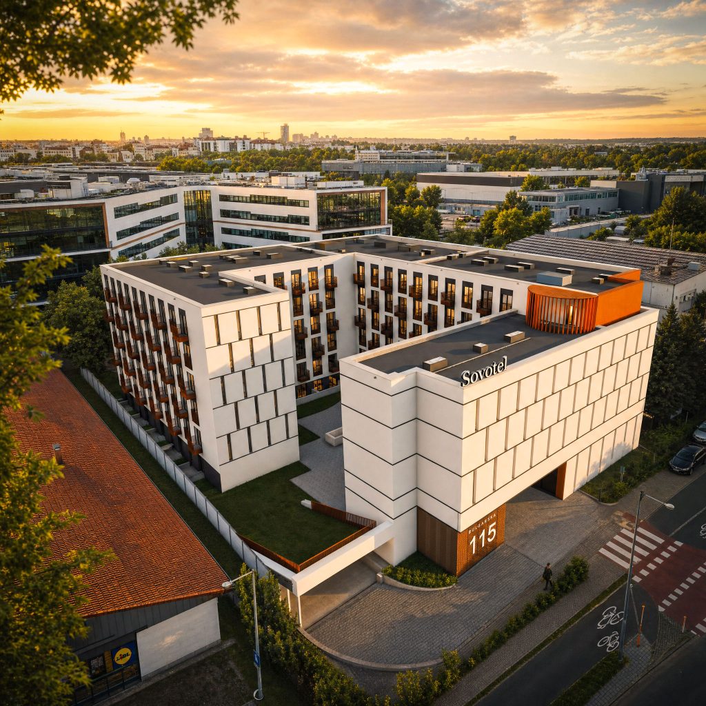 apartamenty SOVOTEL Poznań – widok z lotu ptaka na inwestycję Bułgarska 115