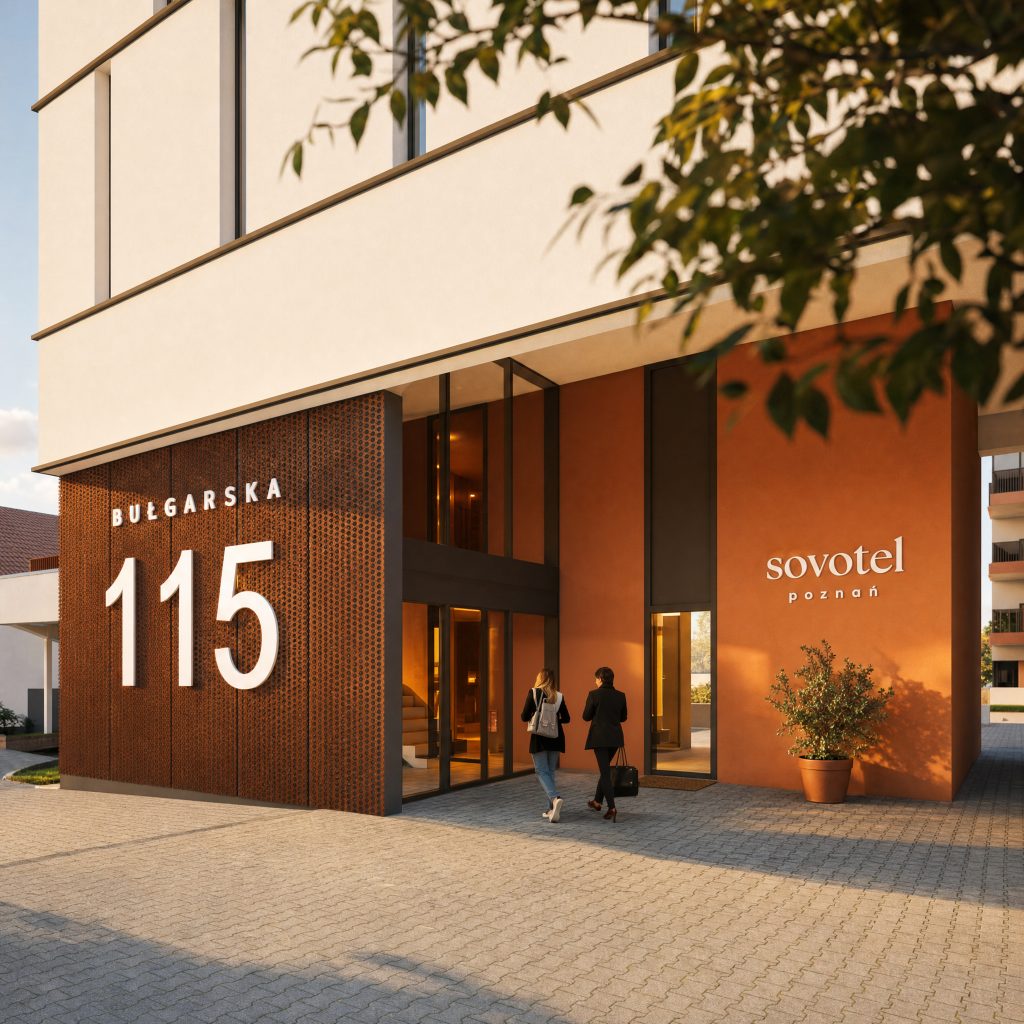 apartamenty SOVOTEL Poznań – wejście do budynku Bułgarska 115